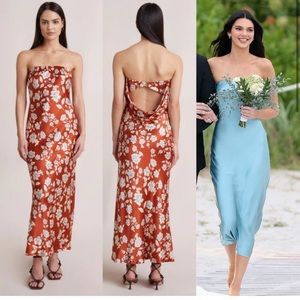 Bec + Bridge Blossom Floral-Print Satin Maxi Dress